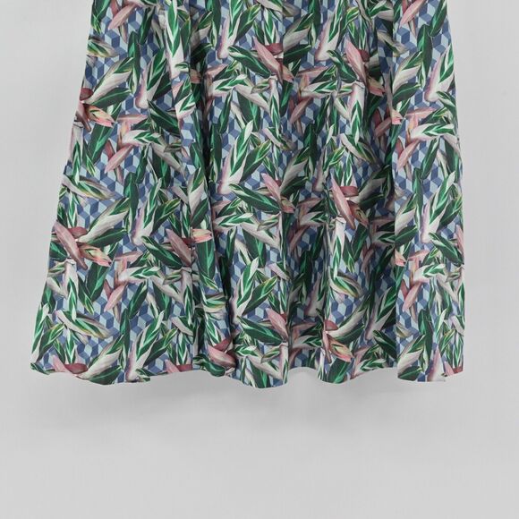 INWEAR by HELENA Skirt Women Sz 14 Tropical Geometric Print Elastic Waist A Line - Picture 7 of 12